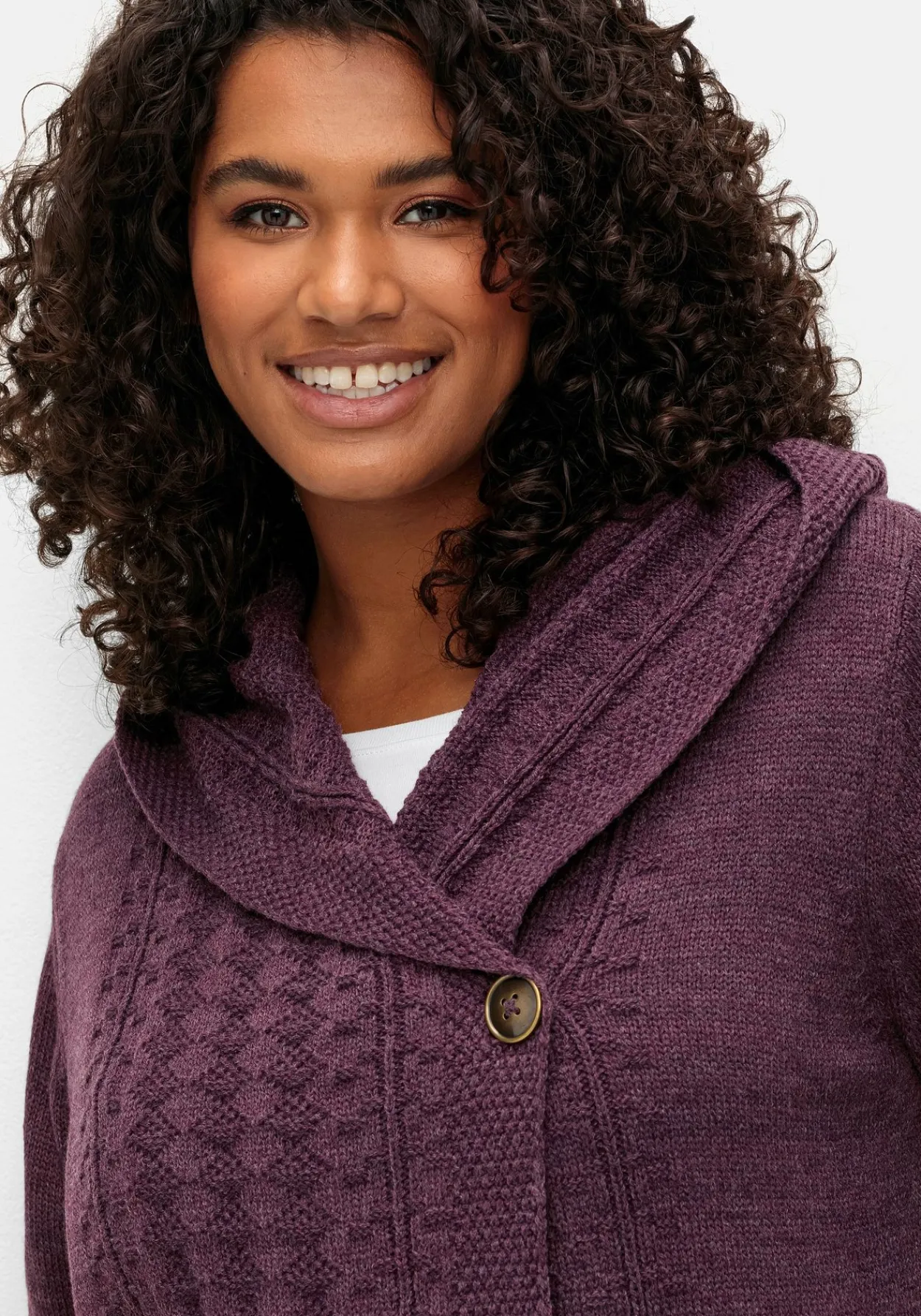 Cardigan mit Kapuze und Knopfverschluss<sheego by Joe Browns Discount