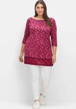 Carmenshirt mit Paisleymuster und 3/4-Arm<sheego Fashion