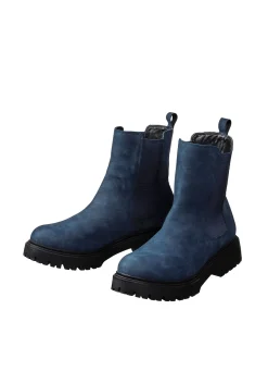 Chelsea-Boots aus Velourslederimitat<sheego New