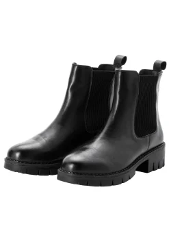 Chelsea-Boots mit stark profilierter Sohle, aus Leder<sheego New