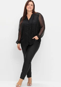 Chiffonbluse mit eingewebten Glanzfäden<sheego by Joe Browns Online