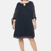 Chiffonkleid im Lagenlook, mit geschlitztem Ärmel<sheego Clearance