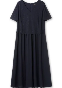 Chiffonkleid im Lagenlook, mit Schmucksteinen<sheego Fashion