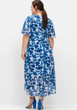 Chiffonkleid in Wickeloptik, mit Blätterprint<sheego Fashion