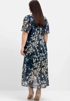 Chiffonkleid in Wickeloptik, mit Blätterprint<sheego Best