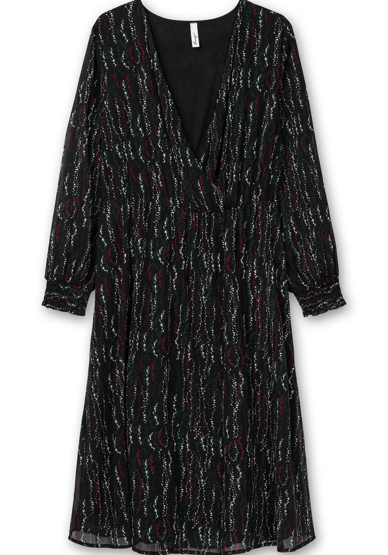 Chiffonkleid mit Alloverprint, in Wickeloptik<sheego Outlet
