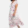Chiffonkleid mit Blumendruck und Bindegürtel<sheego by Joe Browns Sale