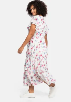 Chiffonkleid mit Blumendruck und Bindegürtel<sheego by Joe Browns Sale