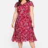 Chiffonkleid mit Blumenprint und Wasserfallkragen<sheego by Joe Browns Sale