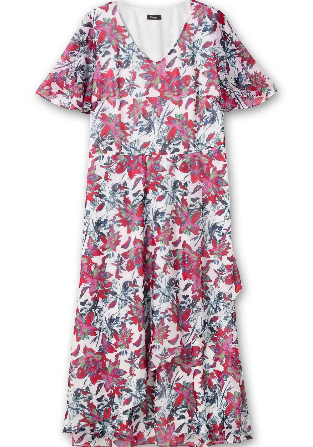 Chiffonkleid mit Blumenprint und Unterkleid<sheego Hot