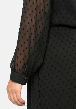 Chiffonkleid mit 3D-Effekt, mit Unterkleid<sheego Online