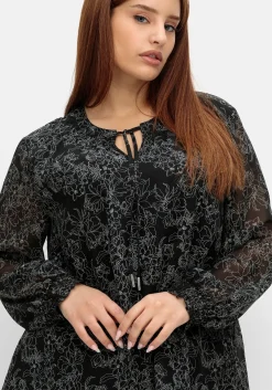 Chiffontunika in Petite Passform, mit Blumenprint<sheego Clearance