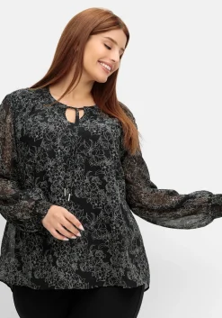 Chiffontunika in Petite Passform, mit Blumenprint<sheego Clearance