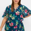Chiffontunika mit Blumenprint, im Lagenlook<sheego New