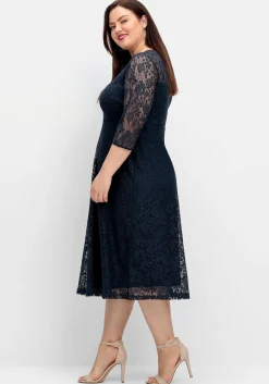 Cocktailkleid aus floraler Spitze<sheego Outlet