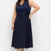 Cocktailkleid im Materialmix, mit floraler Spitze<sheego Hot