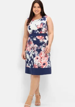 Cocktailkleid in A-Linie mit Blumendruck<sheego Clearance