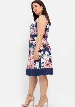 Cocktailkleid in A-Linie mit Blumendruck<sheego Clearance