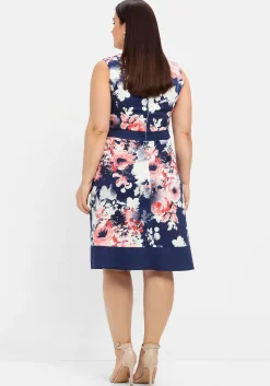 Cocktailkleid in A-Linie mit Blumendruck<sheego Clearance