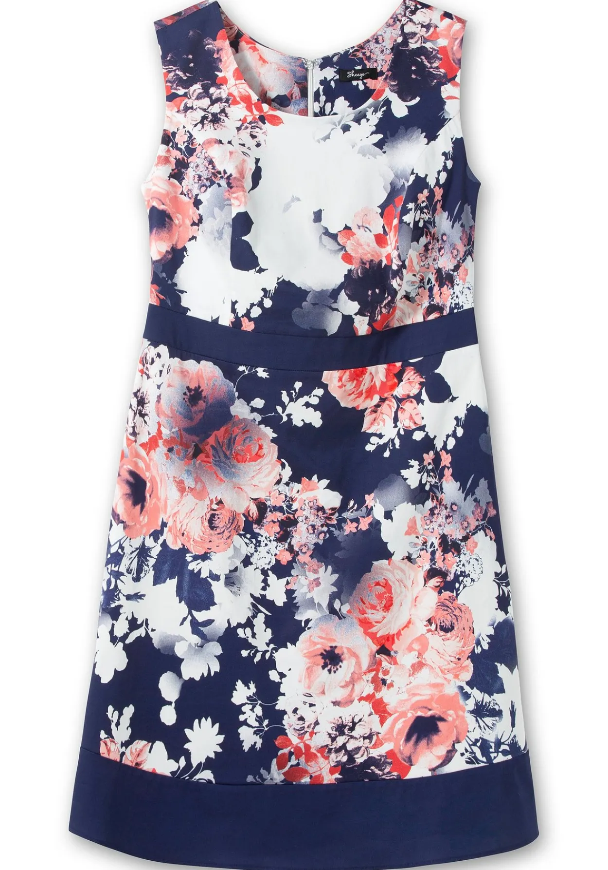 Cocktailkleid in A-Linie mit Blumendruck<sheego Clearance