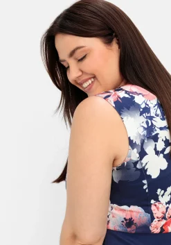 Cocktailkleid in A-Linie mit Blumendruck<sheego Clearance