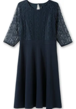 Cocktailkleid mit floraler Spitze und Chiffon-Ärmeln<sheego Sale