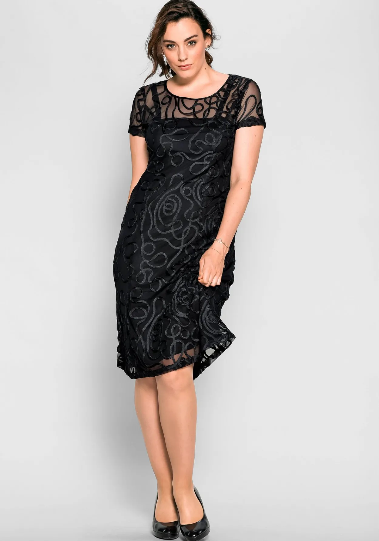 Cocktailkleid mit Zierborten<sheego Clearance