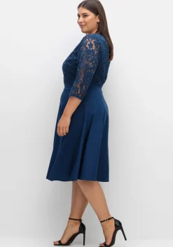 Cocktailkleid mit Zierbortenstickerei am Oberteil<sheego Best