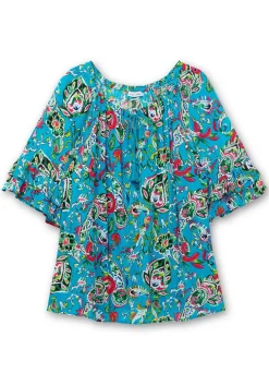 Crinkle-Tunika mit Paisleydruck und Rüschenärmeln<sheego by Joe Browns Online