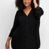 Crêpebluse mit Häkelspitze und Biesen<sheego by Joe Browns Discount