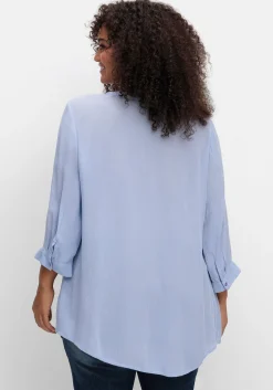 Crêpebluse mit Häkelspitze und Biesen<sheego by Joe Browns Outlet