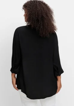 Crêpebluse mit Häkelspitze und Biesen<sheego by Joe Browns Discount