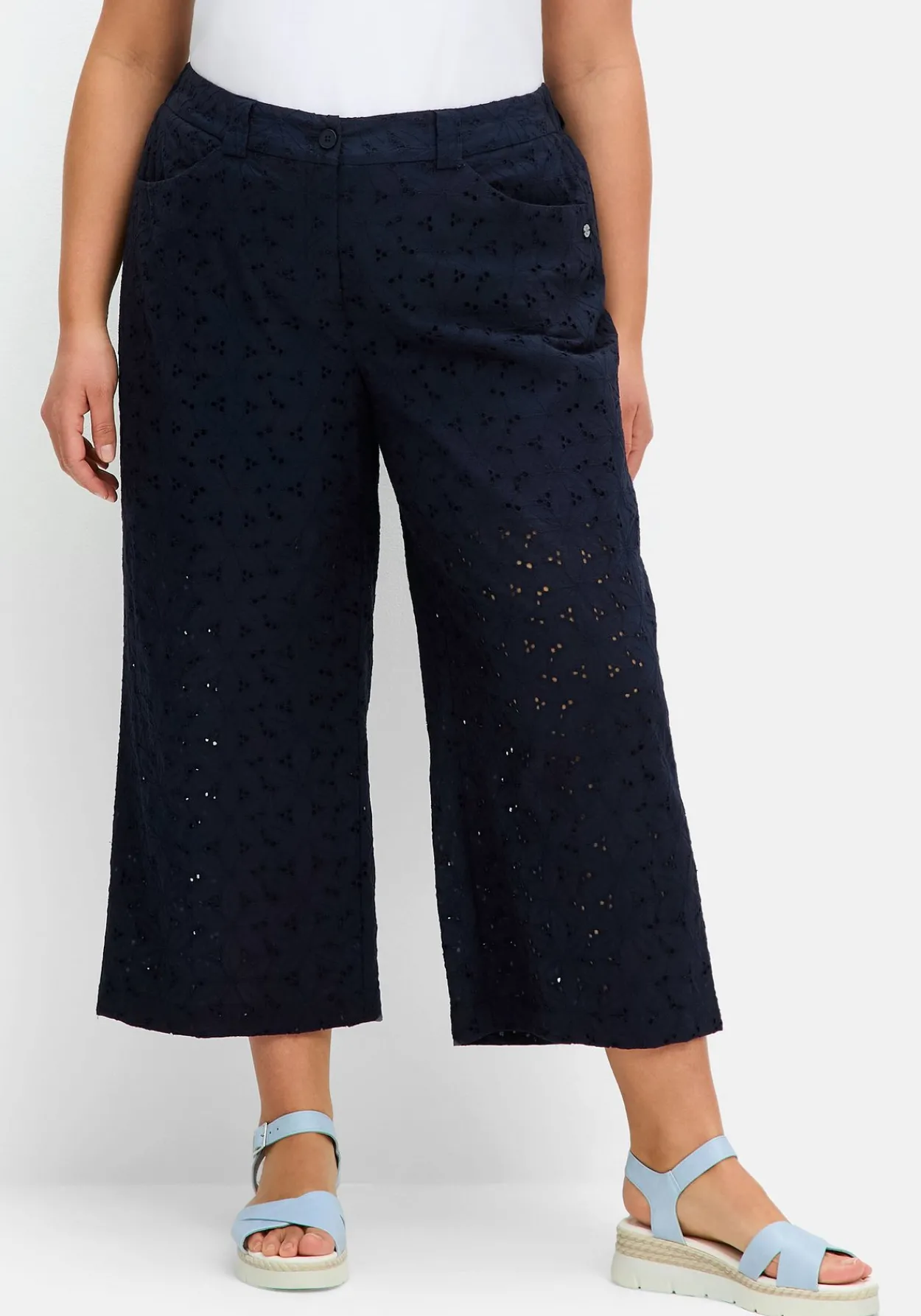 Culotte aus Lochspitze, mit Teilgummibund<sheego Outlet