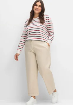 Culotte aus weichem Twill, in gewaschener Optik<sheego Clearance