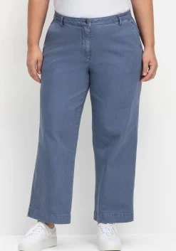 Culotte aus weichem Twill, in gewaschener Optik<sheego Clearance