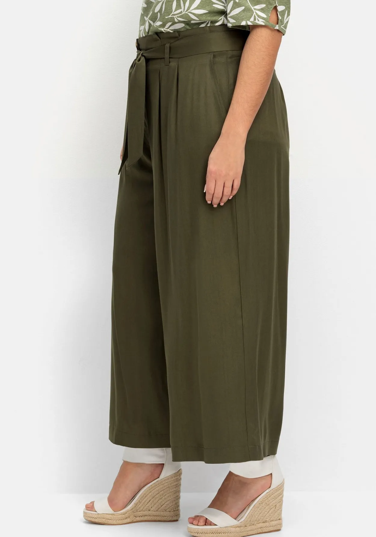 Culotte in Curvy-Schnitt ELLA mit Stoffgürtel<sheego New