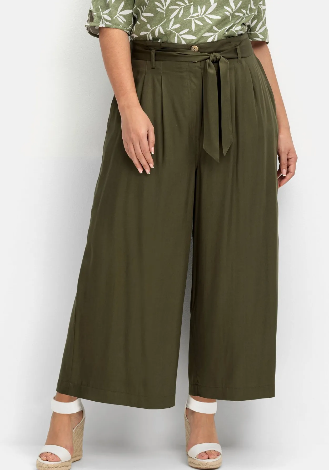 Culotte in Curvy-Schnitt ELLA mit Stoffgürtel<sheego New