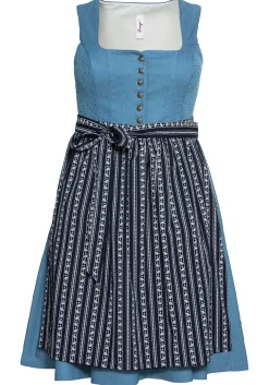 Dirndl im Denim-Look, mit bedruckter Schürze<sheego Online