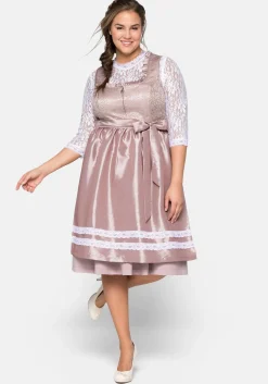 Dirndl 3-teilig mit Schürze und Spitzenbluse<sheego Hot