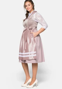 Dirndl 3-teilig mit Schürze und Spitzenbluse<sheego Hot