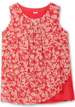 Doppellagiges Blusentop mit Chiffon<sheego Best