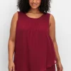 Doppellagiges Top aus Chiffon und Jersey<sheego Clearance