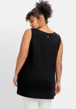 Doppellagiges Top aus Chiffon und Jersey<sheego Hot
