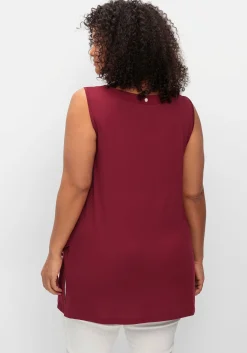 Doppellagiges Top aus Chiffon und Jersey<sheego Clearance
