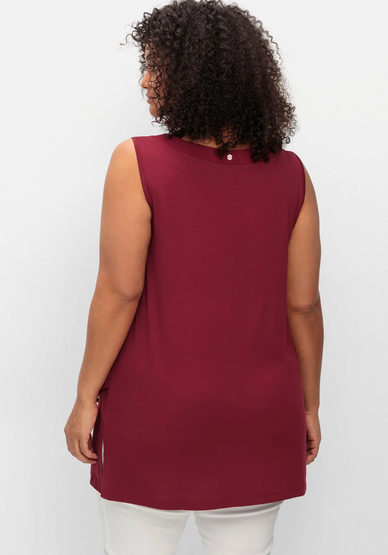 Doppellagiges Top aus Chiffon und Jersey<sheego Clearance