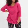 Doppelpack 3/4-Arm-Shirts in leichter A-Linie<sheego Fashion