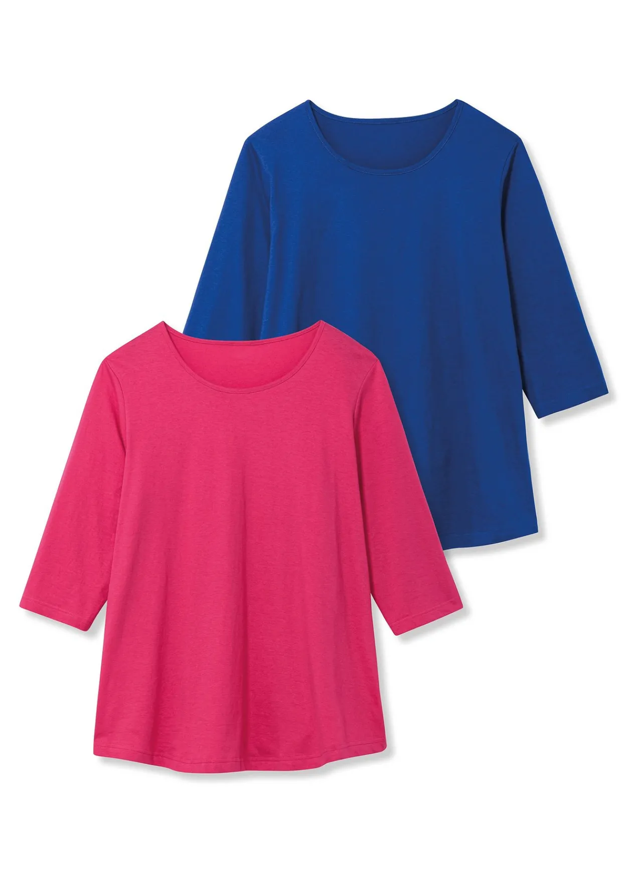 Doppelpack 3/4-Arm-Shirts in leichter A-Linie<sheego Fashion