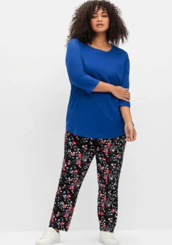 Doppelpack 3/4-Arm-Shirts in leichter A-Linie<sheego Fashion