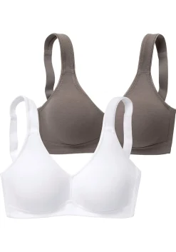 Doppelpack Basic-BHs ohne Bügel<PETITE FLEUR Clearance