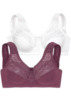 Doppelpack Entlastungs-BHs mit Spitze<PETITE FLEUR New